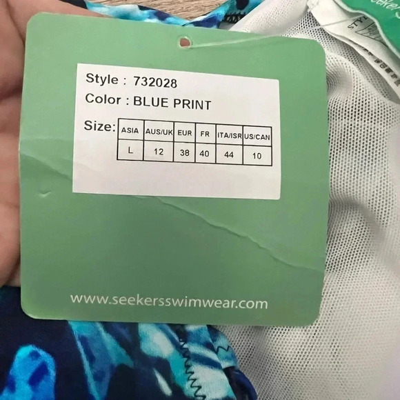 Seekers Essentials One Piece Swimsuit Size 10 NWT - Picture 3 of 5